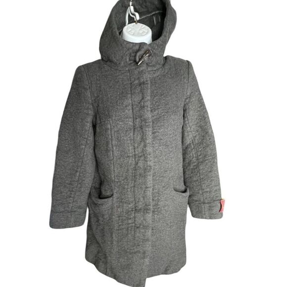 Babaton Womens Wool and Cashmere Blend Hooded Coat Jacket Gray Silver Size Small - Picture 1 of 12